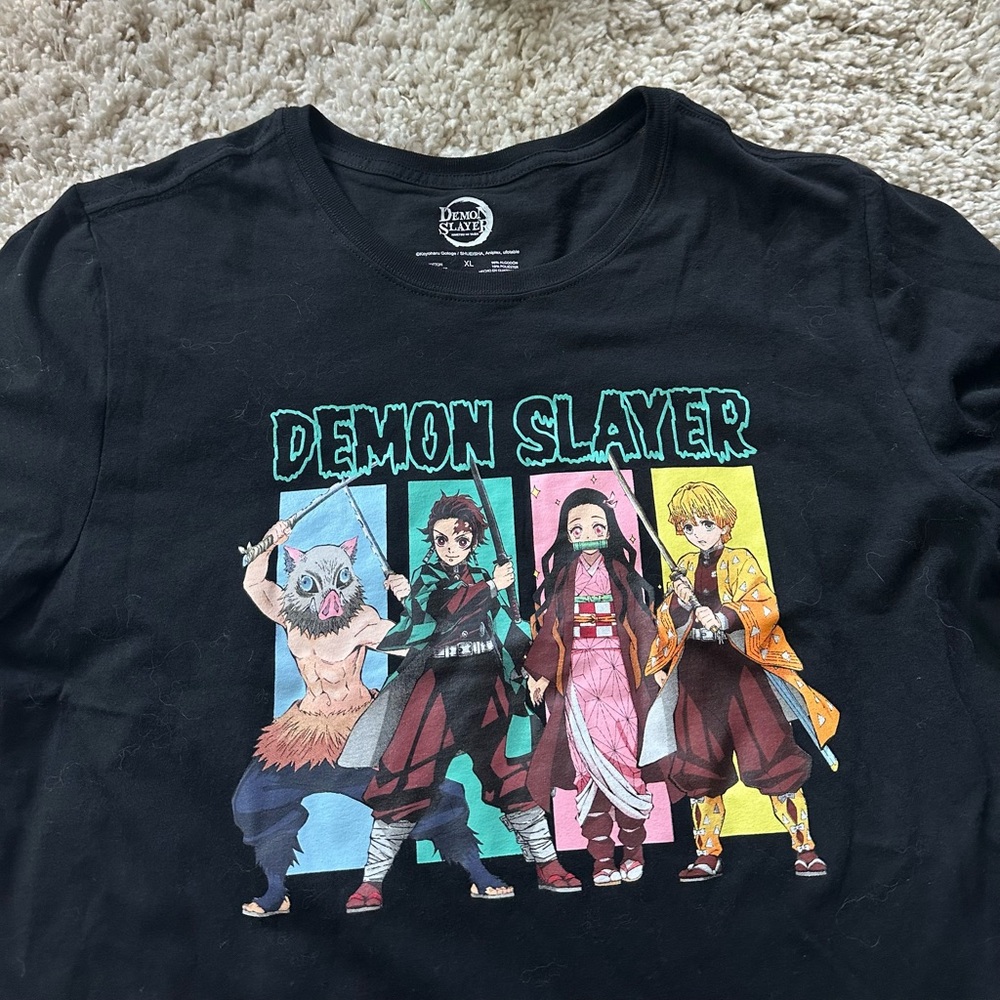 Demon slayer, unisex anime cartoon trending vintage graphic tee shirt.